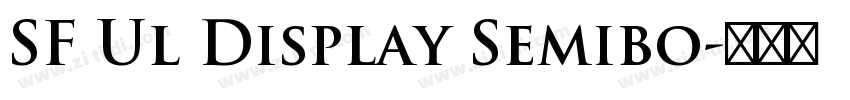 SF Ul Display Semibo字体转换